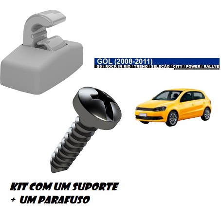 Kit do Suporte do Quebra Sol + Parafuso Volkswagem Gol G5 2008 -2011