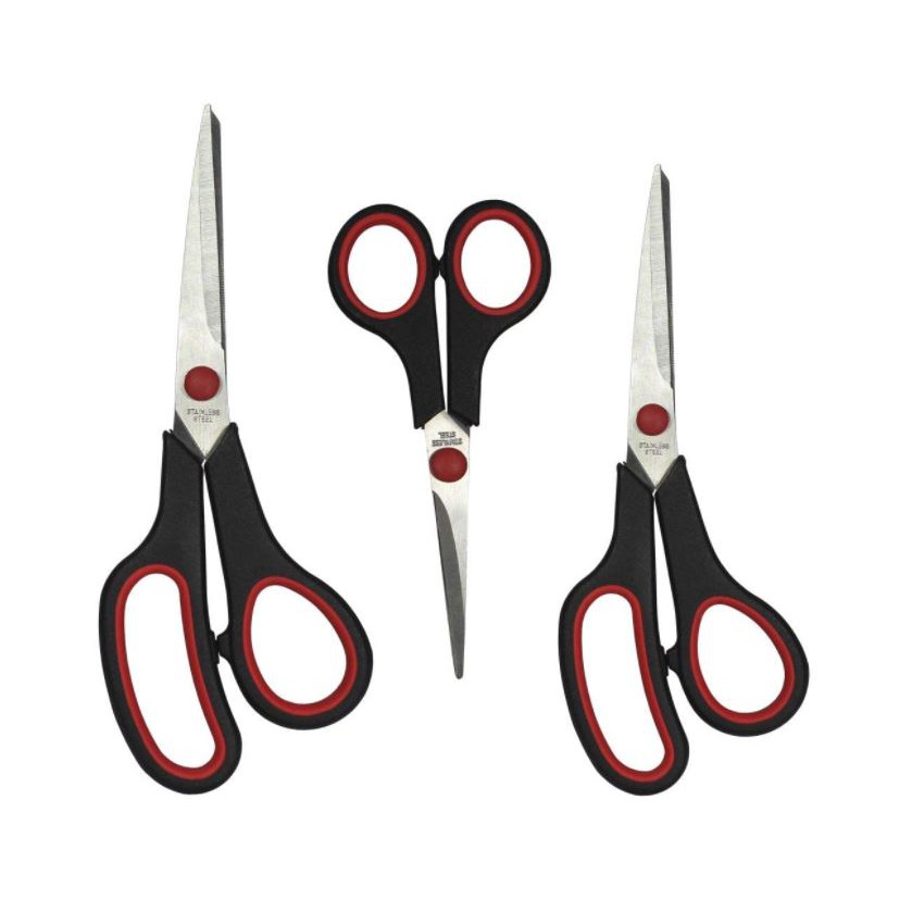 kit com três tesouras costura e utilidades cozinha