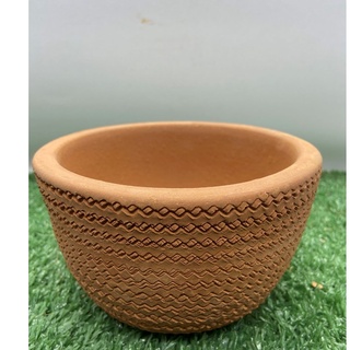 Vaso Barro Ceramica Frisado Tam. Médio p/ Plantas Orquídeas Arranjos