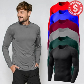 Camiseta Térmica Segunda Pele Proteção Contra o Sol Verão UV50+ em Oferta na Shopee