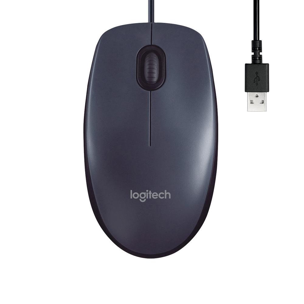 Mouse Logitech M90 PRONTA ENTREGA Com Fio Usb Preto Full Zise GRANDE Original Garantia Logitech do Brasil