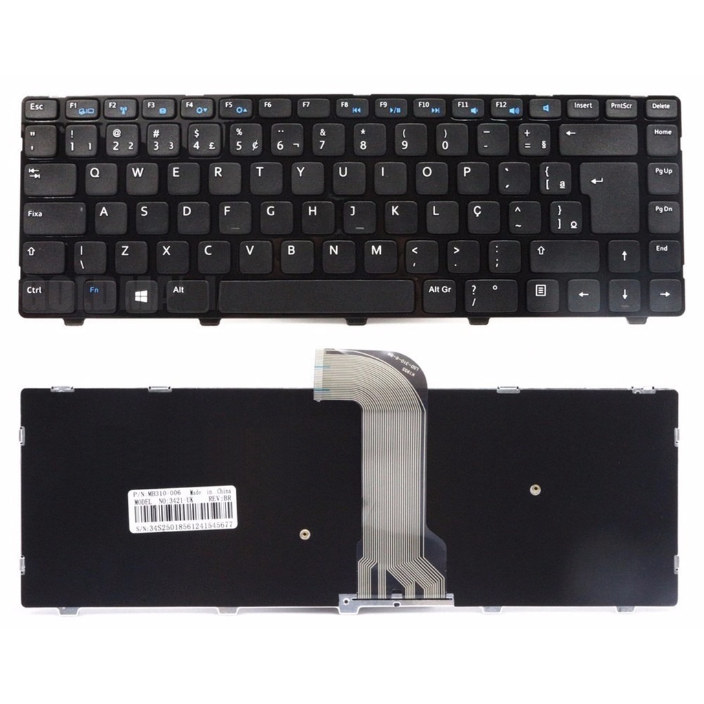 Teclado Para Notebook Compatível Dell Inspiron 14r 3421 3437 5421 5437 3660 P37g Nsk-l90sw 1b 14-3421-a20 V137225ar1 06h10h 90.4wt07.s01 Vostro 2421 9z.n8vsw.01b