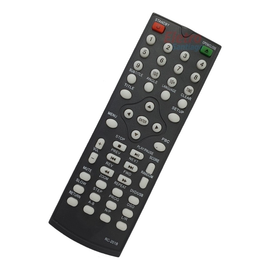 Controle Remoto compatível com dvd Lenoxx Sound Rc201b /441