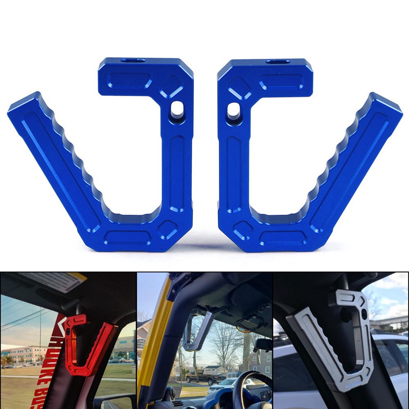 1 Pair Front Grab Handle CNC Aluminum Grip Bar for Jeep JK Wrangler 07-18  Sport Sahara Rubicon Blue | Shopee Brasil