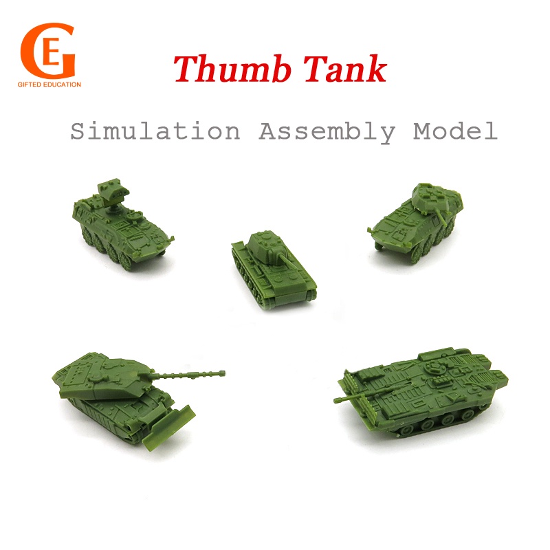 5 Pcs Mini Modelo Tanque Polegar Montado Presente Veículo Militar Coleção Brinquedos De Plástico Mesa De Areia