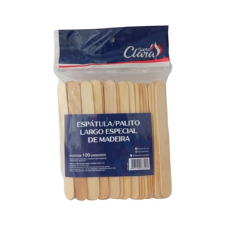 Palito De Madeira P/ Cera Depilatória Pacote C/ 100 Und