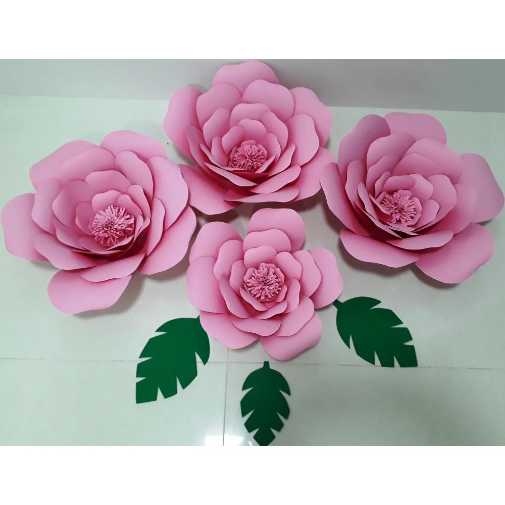 Kit com 4 Flores Gigante em 3D de papel | Shopee Brasil