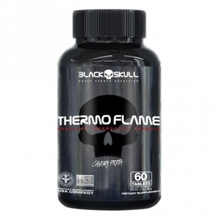 Termogenico Thermo Flame 60 Tabletes 360mg Cafeina - Black Skull
