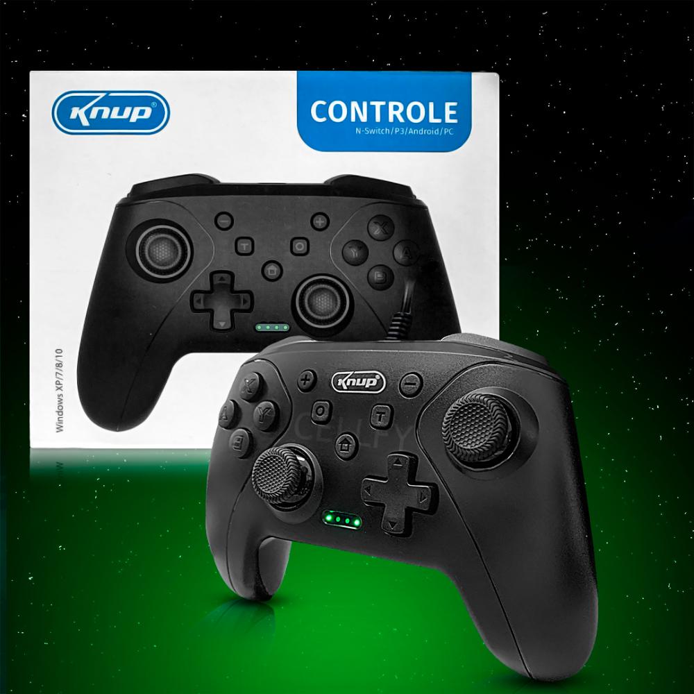 Imagem Gamepad com Joystick fio controle de videogame joystick para console PC/Android/P3/Switch