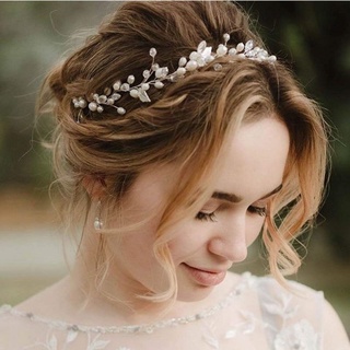 Mulheres Elegante Rhinestone Pérola Jóias Headbands/Noiva Vine Trança De Cabelo Do Casamento Vintage Cabeça De Peças Com Fita