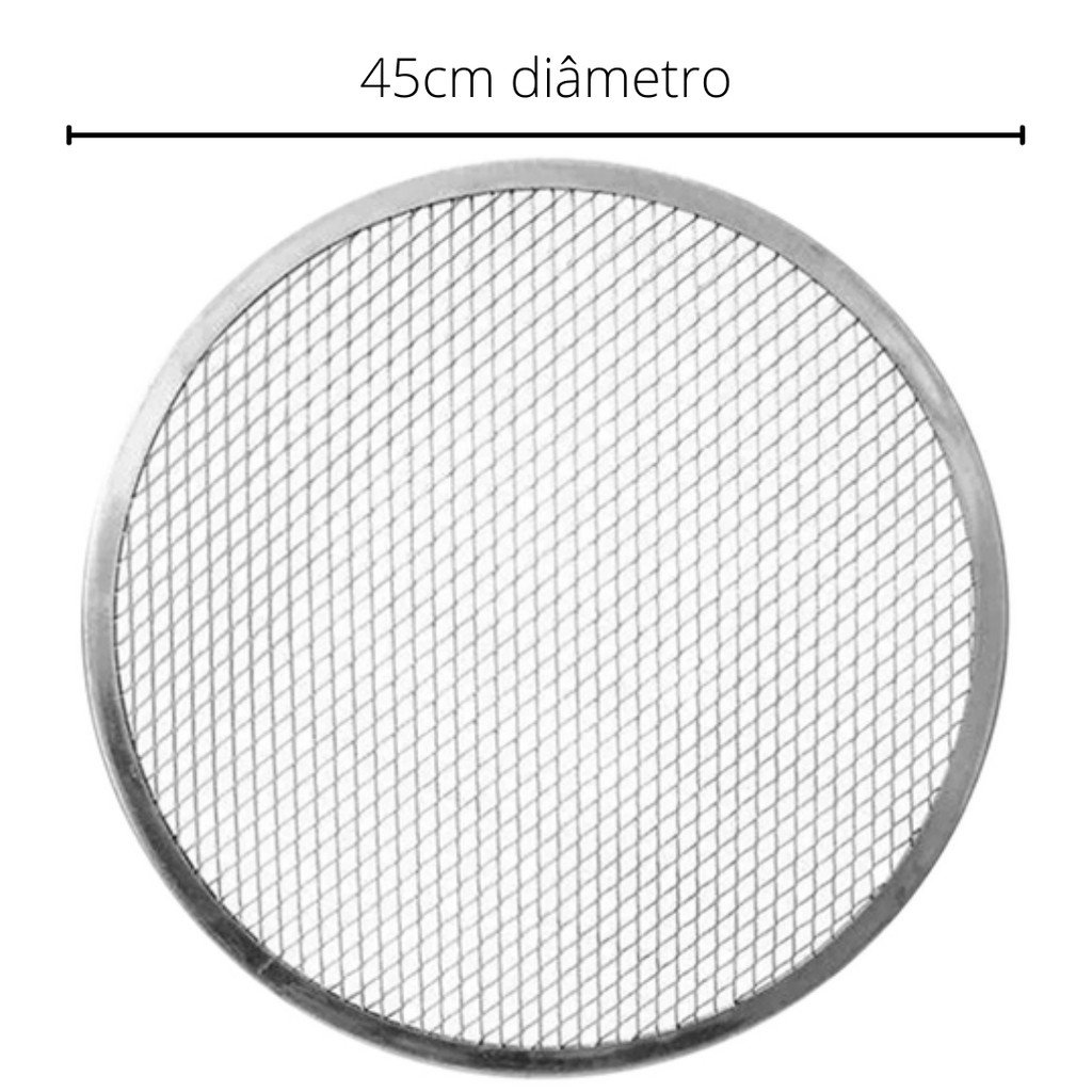 Tela Para Assar Pizza 45cm Em Alumínio (Super Resistente) em Oferta na Shopee