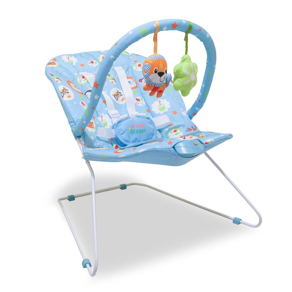 Cadeira De Descanso Musical Vibra Kg Azul Lion Star Baby Shopee