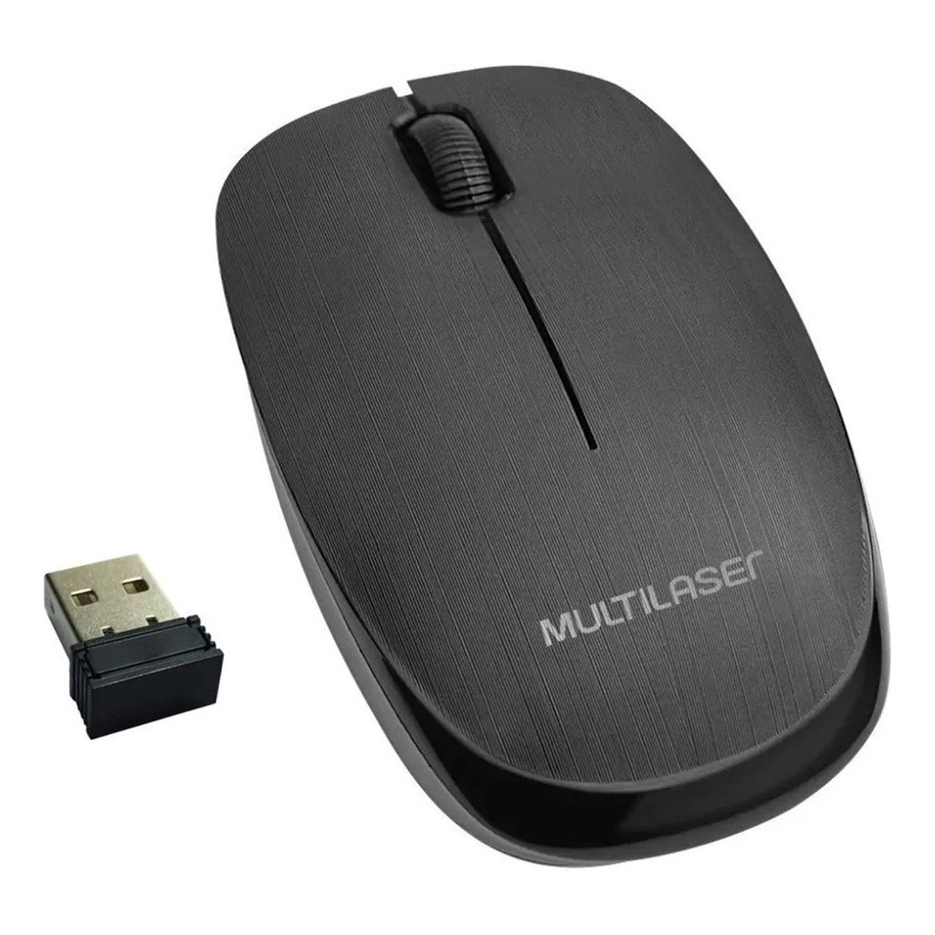 Mouse Óptico Sem Fio 1200 Dpi Usb Multi Multilaser Mo251 Novo Modelo