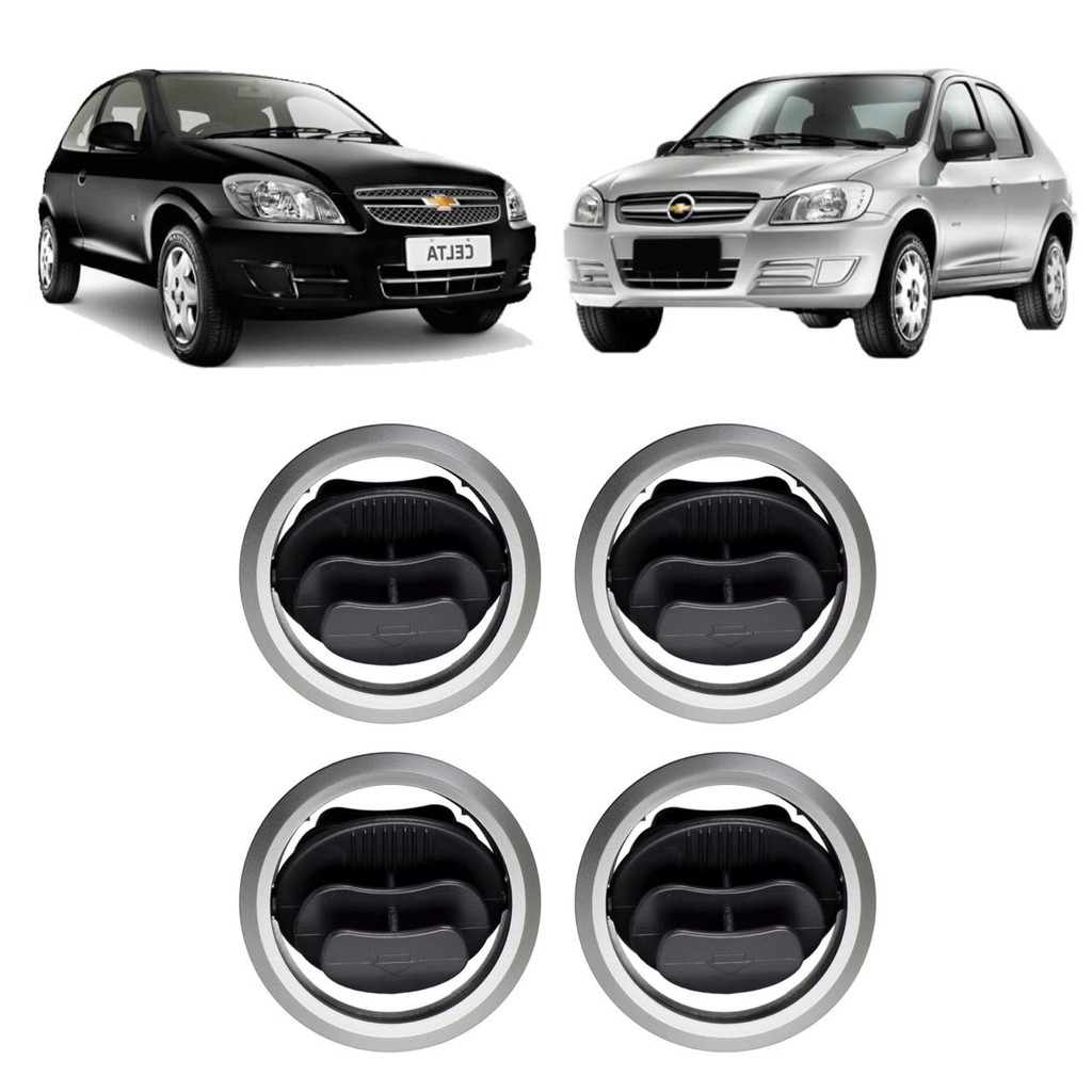 Kit Grade Difusor De Ar Painel Prata Celta Prisma 2007 2008 2009 2010 201 2012 em Oferta na Shopee