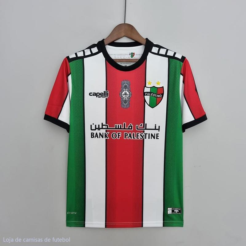 22/23 Camiseta De Futebol Deportivo Palestino home Red White Green -  Escorrega o Preço
