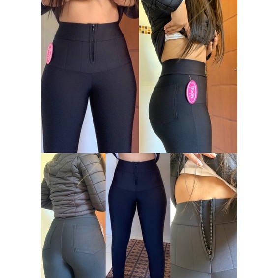 Calça Lipo Super Power Cintura Alta APERTA Chapa BARRIGA |Skinny Legging Montaria Plus Size Levanta Bumbum (SEM ZÍPER NAS PERNAS)
