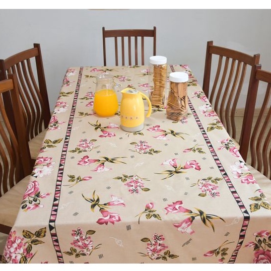Toalha forro De Mesa Premium Linho Retangular 08 Lugares 2,50 X 1,50 Rose para Sala de estar, Cozinha e Áreas.