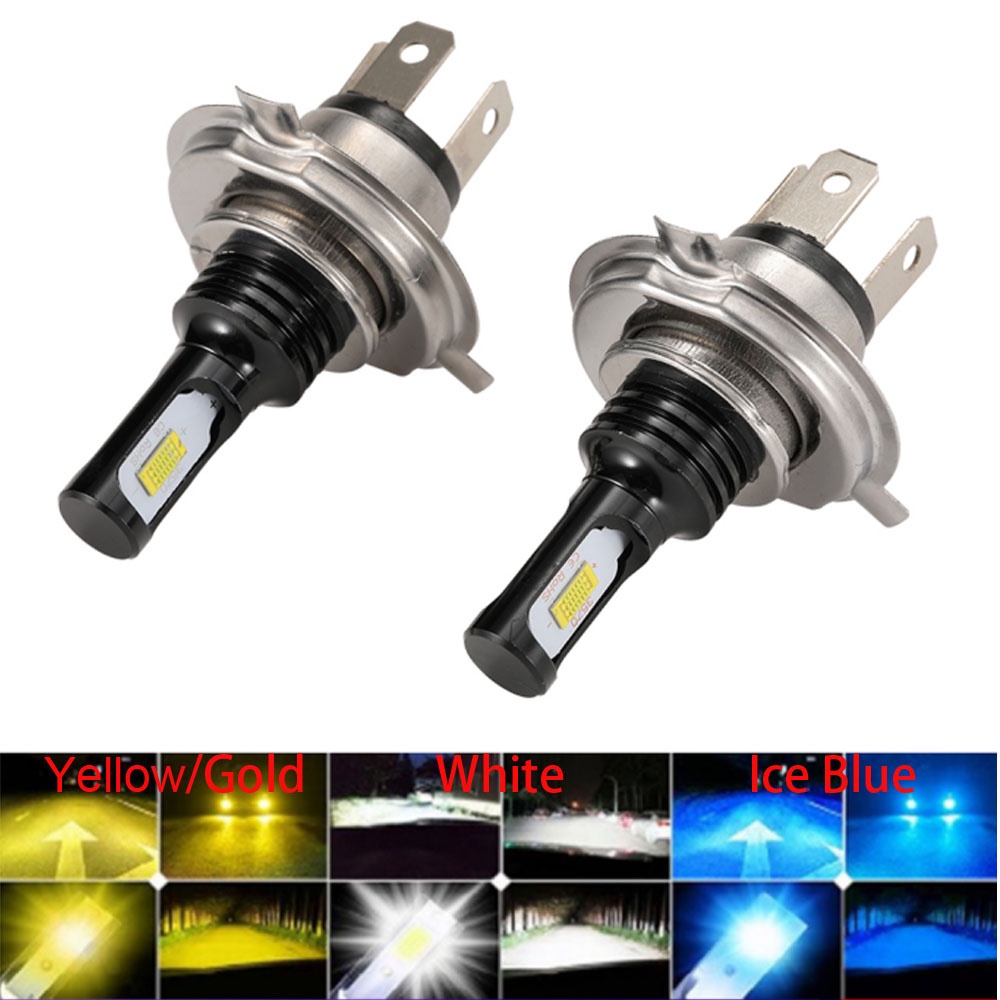 2pçs Mini H4 H7 Lâmpada De LED 12000LM CSP H11 H8 H9 Carro Farol De Neblina H1 H3 9005 Hb3 9006 Hb4 Direção Dia Automático Leds 12V 24V 1200k Gelo Azul