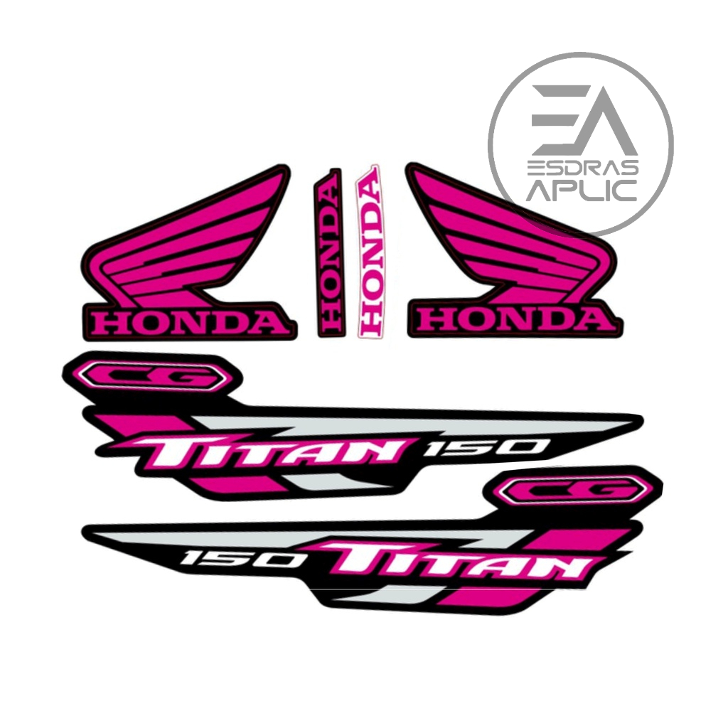 Faixas Tanque e lateral Fan e Titan para Honda cg 150 ROSA 2014 / 2015 em Oferta na Shopee