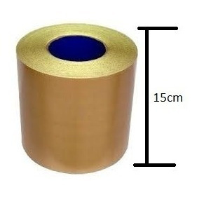 Fita Marrom Teflon P/ Seladoras Com Adesivo 150mm X 2metros