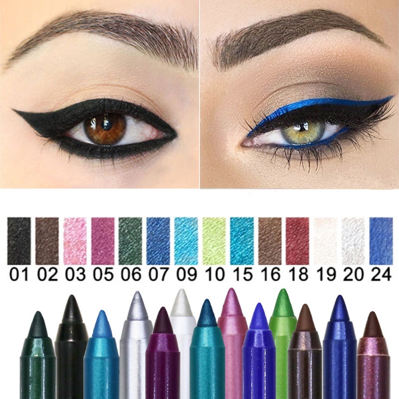 14 Cores Lápis Delineador De Olhos De Longa Duração Pigmento À Prova D'água Verde Marrom Caneta De Sombra Feminina Cosméticos Para Maquiagem
