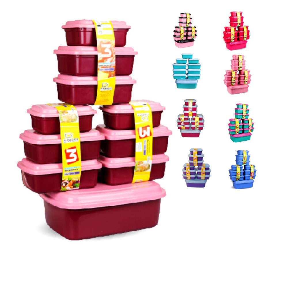 Conjunto 10 Potes Vasilhas Similar Tupperware Tapauer Para Cozinha Alimentos - Diversos Tamanhos - Envio 24h