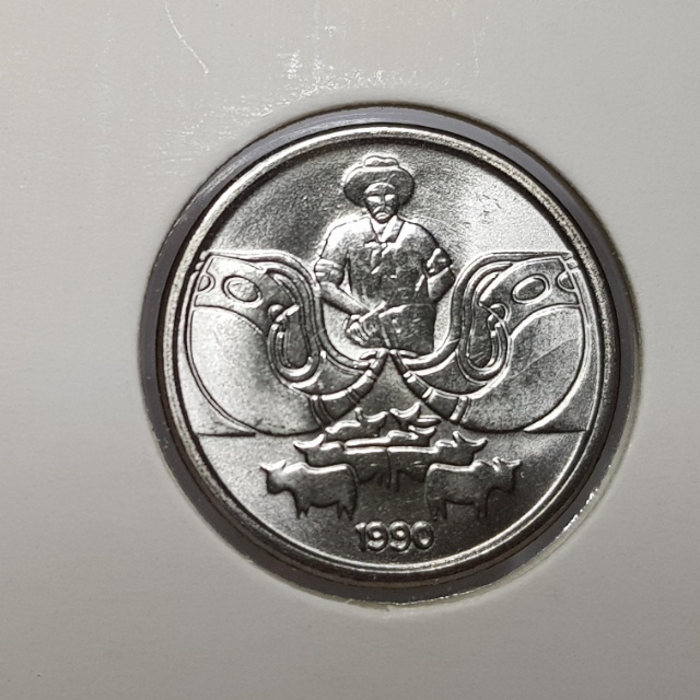 Moeda 1 Centavo 1990 Boiadeiro FC (Escassa) Brasil -  V405