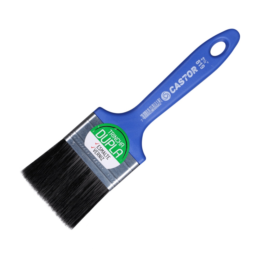 Trincha Dupla 2 1/2" Cerdas Pretas Série 819 - Castor em Oferta na Shopee