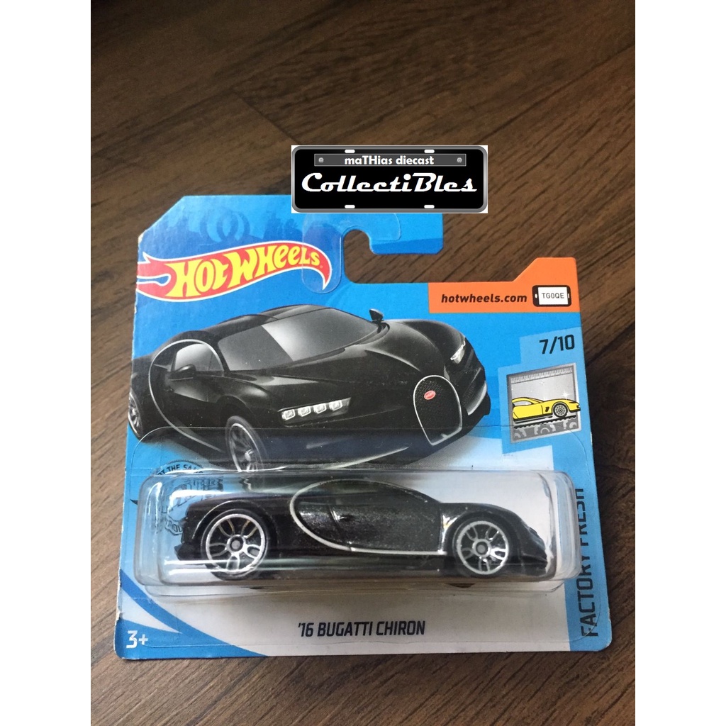 Hot Wheels 16 Bugatti Chiron Preto Cartela Curta | Shopee Brasil