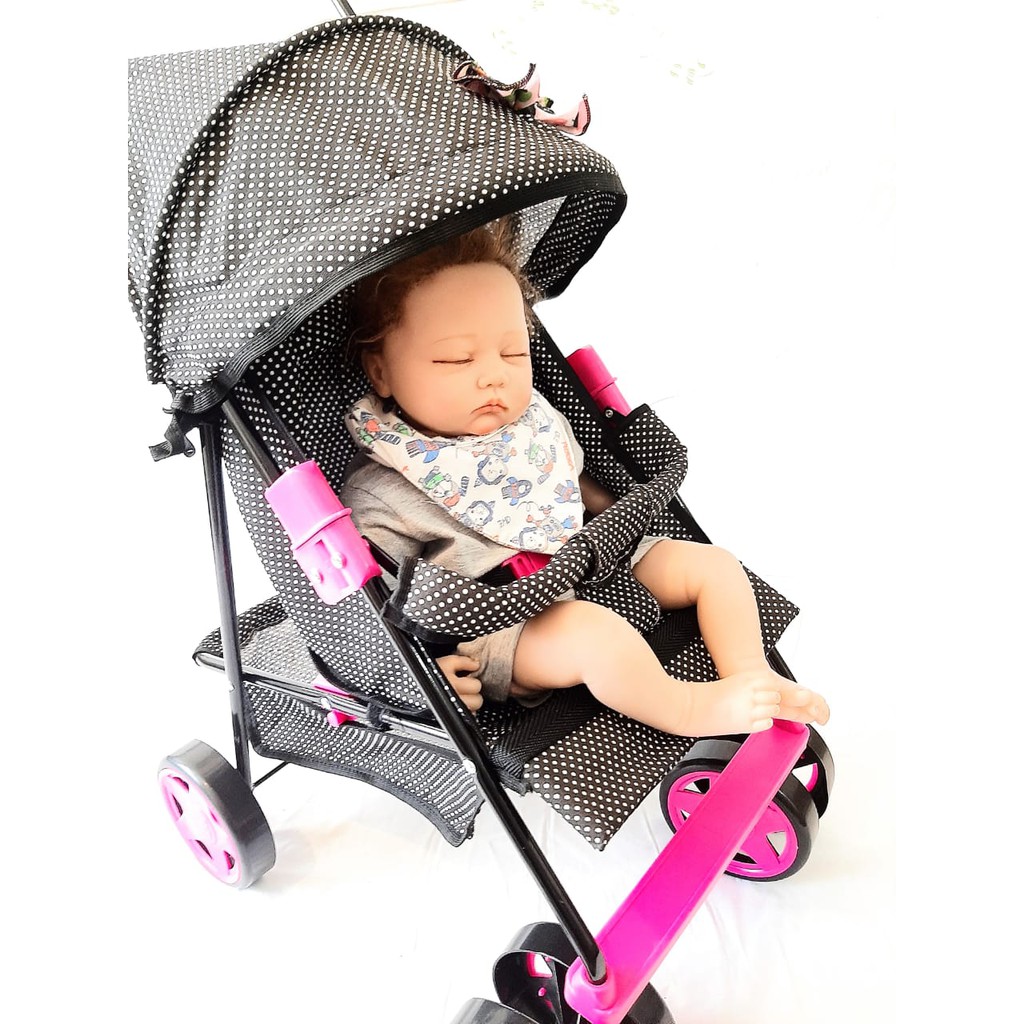 Carrinho De Boneca Bebe Reborn Baby Alive Grande Dobravel Envio Imediato Shopee Brasil