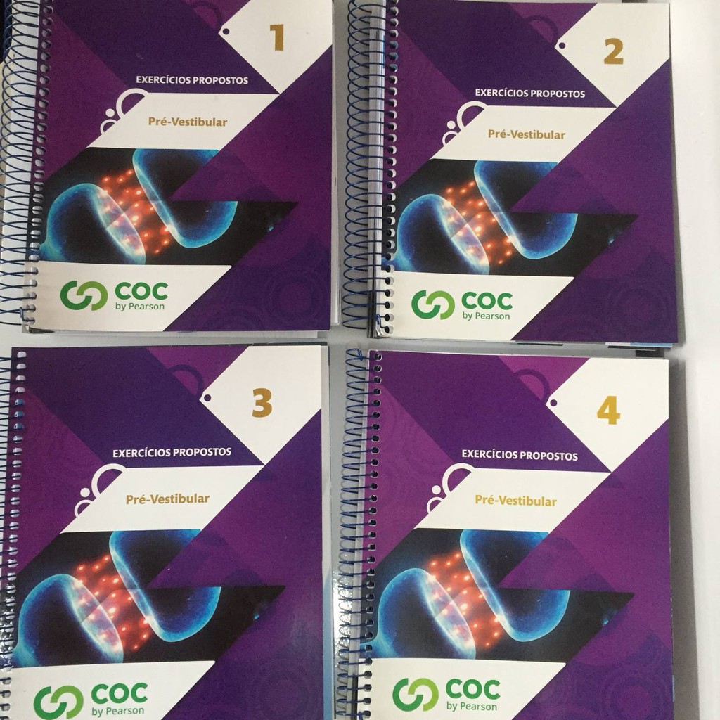 Kit Apostilas De ExercÍcios Pré Vestibularenem Sistema Coc Shopee Brasil 9228