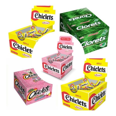 Chiclete de saquinho Adams com 100 unidades Promoção ref 01 ref 01