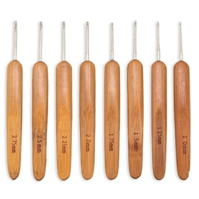 Agulha Crochê Linha Cabo De Bambu em Oferta na Shopee