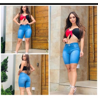 pedal jeans com lycra feminina bermuda jeans com lycra ciclista