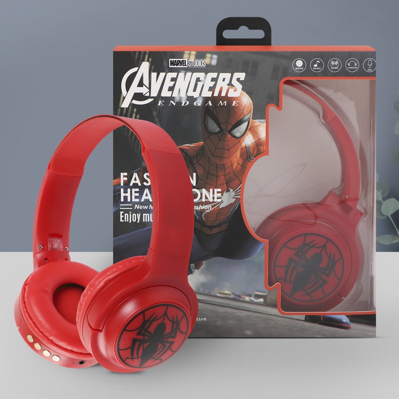 Fone De Ouvido Sem Fio Bluetooth 5.0 Universal Marvel/Homem-Aranha Spider man, Iron man