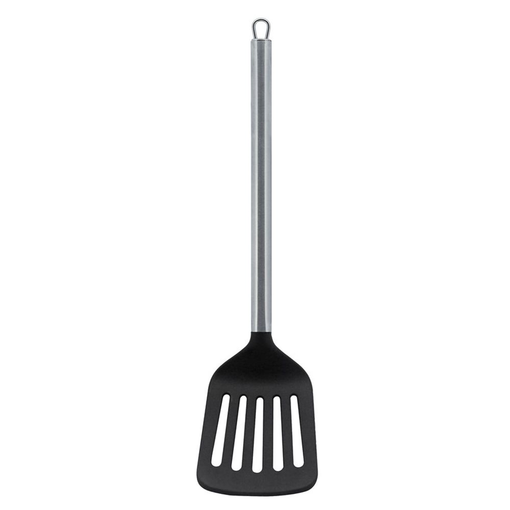 Espátula Vazada De Nylon Cabo Inox Linha Dublin 33cm Kehome Excelente