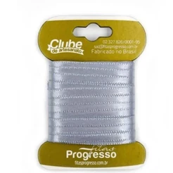 Fita em Cetim - Prata - 10mx4mm - 1un - Progresso - Rizzo
