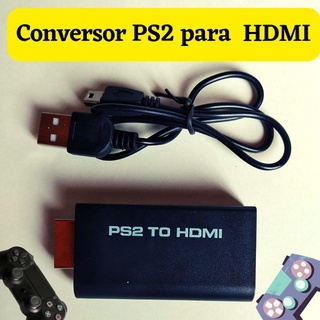 Adaptador Ps2 HDMI Adaptador Conversor Áudio Vídeo Av Para Cabo Hdmi