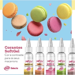 1~5 CORANTES SOFT GEL MIX 25G SOFTGEL - VÁRIAS CORES PARA ESCOLHER! 40 DISPONÍVEIS(CHOCO)