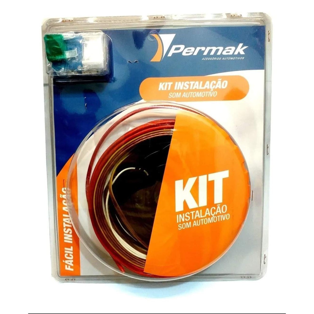 Kit Instalação Som Automotivo Potência De 500w Rms - C/ Cabos De Alta Qualidade