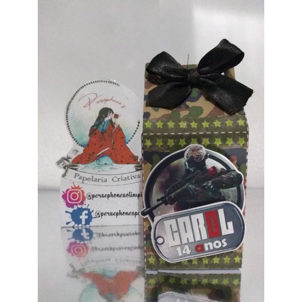 10 Caixinhas Milk tema Call of Duty Personalizada