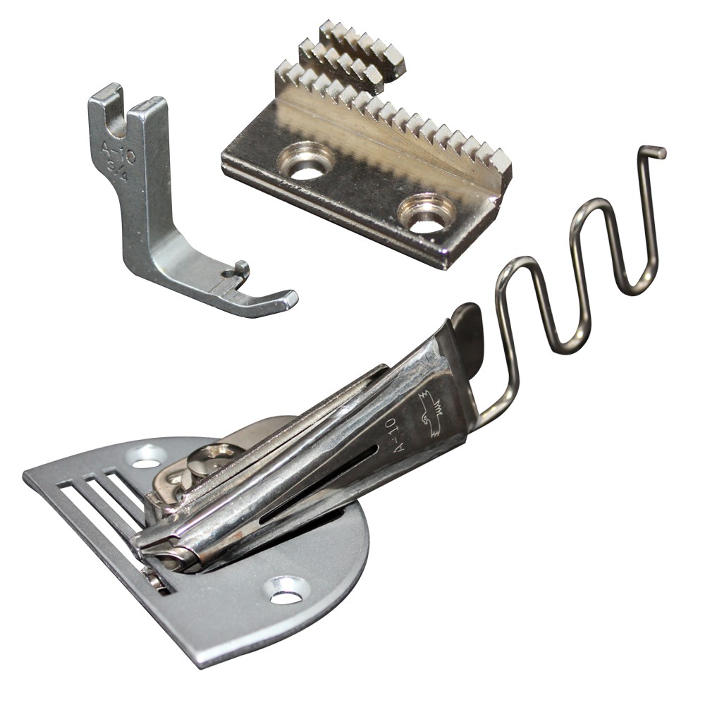 Aparelho Viés c/ Chapa Dente e Calcador Reta Industrial Kit