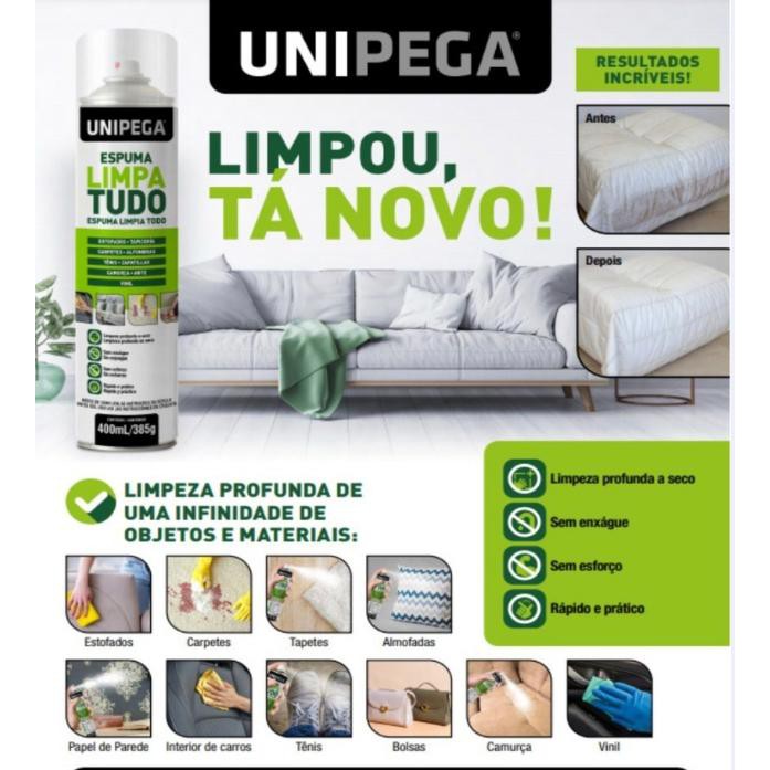 Espuma Mágica Limpa Tudo Sofa Paredes Pisos 400ml - UNIPEGA | Shopee Brasil