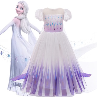 Anna Elsa Meninas Vestido Cosplay Bonito Dos Desenhos Animados De Malha De Verão Moda Princesa De Presente Da Festa De Aniversário 3-12 Anos Roupa Miúdos