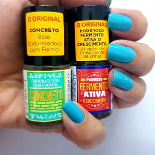 Kit Tratamento de Unhas Base Concreto + Base Fermento S.O.S Unhas - Top Beauty em Oferta na Shopee