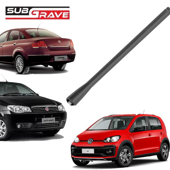 Haste Antena Teto MegaFlex HS325 Rosca 5mm VW Fiat Gol Fox Palio Onix