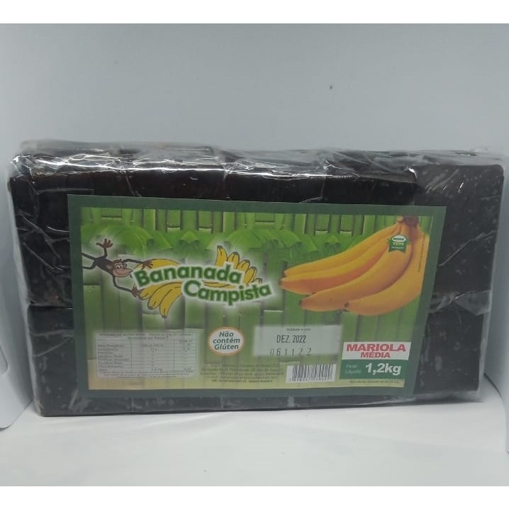 Bananada campista lisa 800g ou 1,2 kg bananadas mariola doce delicioso banana