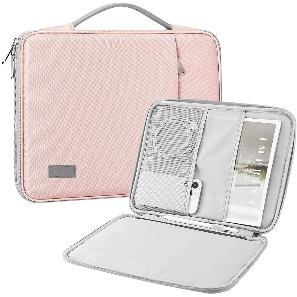 MoKo 9-11 Polegadas Bolsa Protetora De Poliéster Para iPad Air 5/4 2022 , Pro 11 2021-2018 , Galaxy Tab A8 10.5/S8 11 " 2022 Com Bolso Duplo