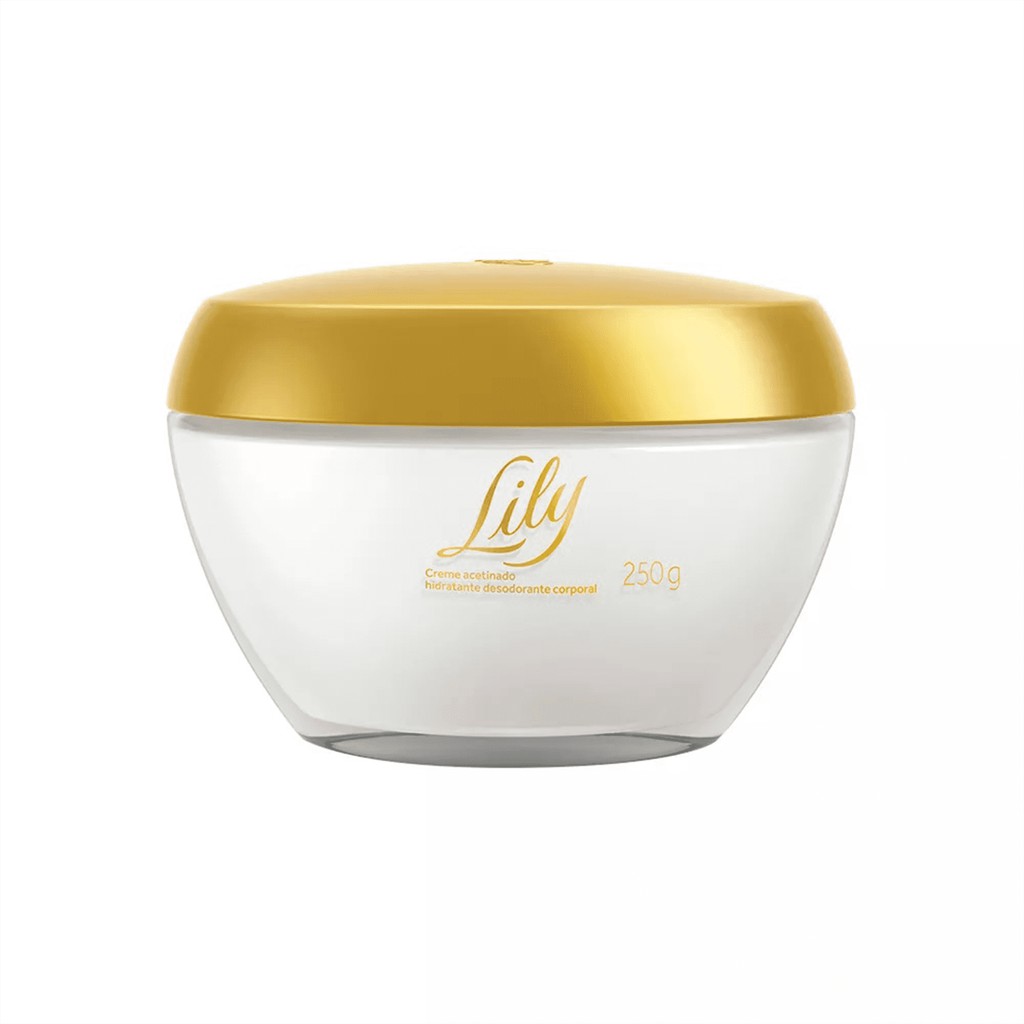 Creme Acetinado Hidratante Desodorante Corporal Lily, 250g REFIL LILY ...