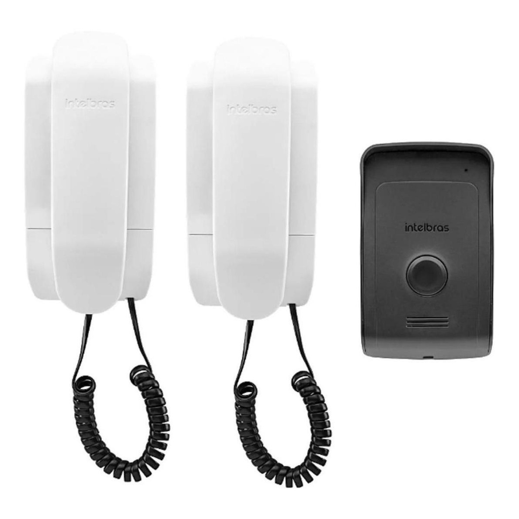 Interfone Com Fio Campainha Porteiro Intelbras Ipr 1010 Com 1 Extensão Audio